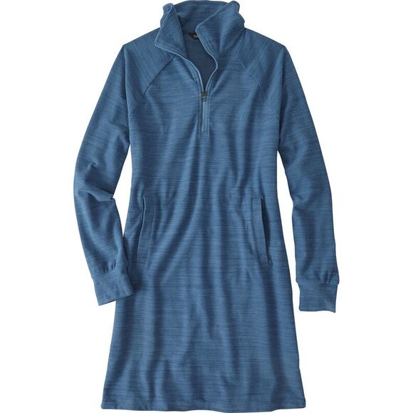 Toad & Co Blue Hibernation 1/4 Zip Sweatshirt Dress NWT - Picture 1 of 4